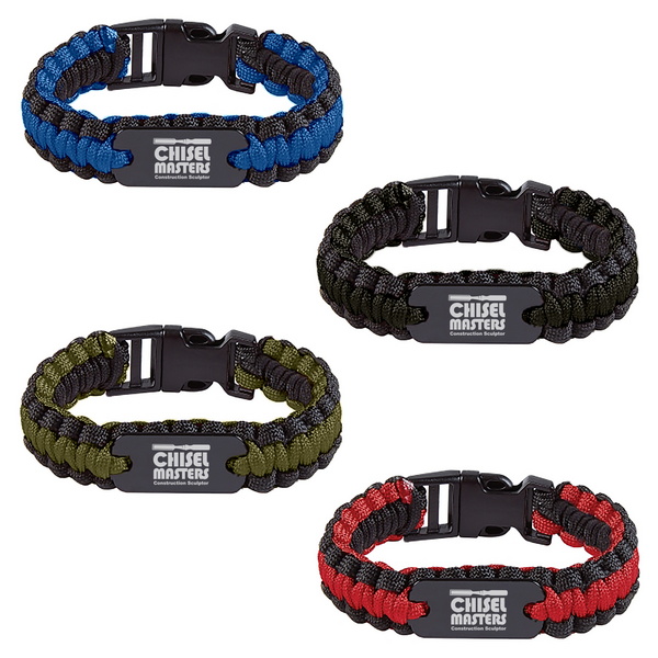 JH7905 Paracord Bracelet With Metal Plate And C...